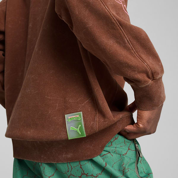 PUMA x TMNT Men's Relaxed Crew Sweatshirt, Chocotart, extralarge