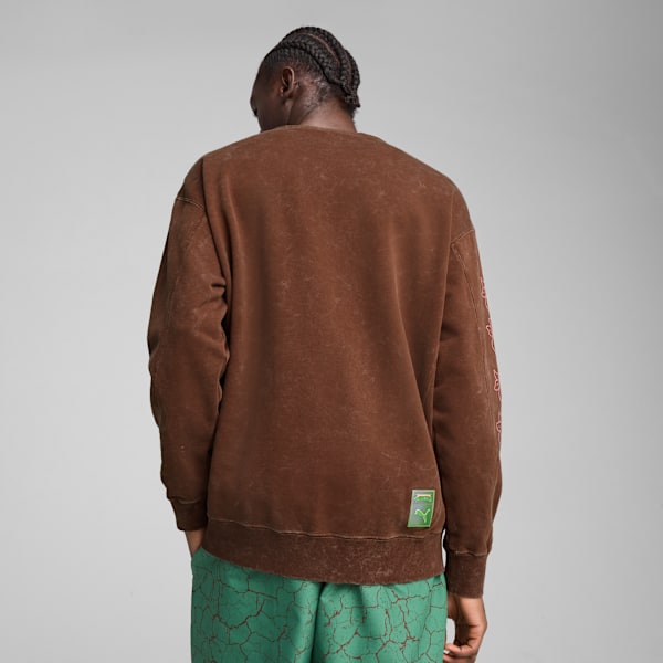 PUMA x TMNT Men's Relaxed Crew Sweatshirt, Chocotart, extralarge