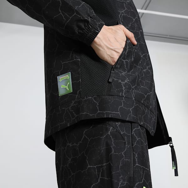 PUMA X TMNT PUMATECH Men's Relaxed Fit Track Jacket, PUMA Black, extralarge-IND
