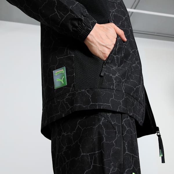 PUMA X TMNT PUMATECH Men's Relaxed Fit Track Jacket, PUMA Black, extralarge-IND