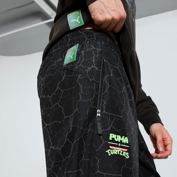 PUMA X TMNT PUMATECH Men's Relaxed Fit Cargo Pants, PUMA Black, extralarge-IND