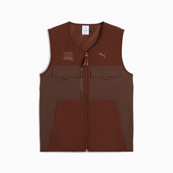 Gilet cargo PUMA HOOPS x TMNT PUMATECH Homme, Chocotart, extralarge