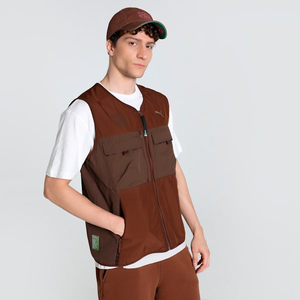 Gilet cargo PUMA HOOPS x TMNT PUMATECH Homme, Chocotart, extralarge