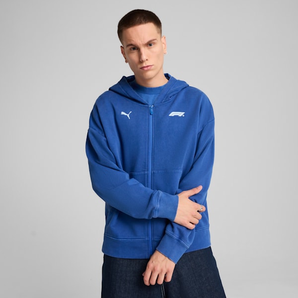 F1 Graphic Fullzip Hoodie Men, Vivid Blue, extralarge