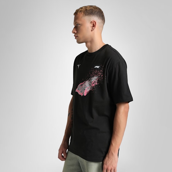 F1® Color Splash Graphic Motorsport Men's Relaxed Fit Tee, PUMA Black, extralarge-IND