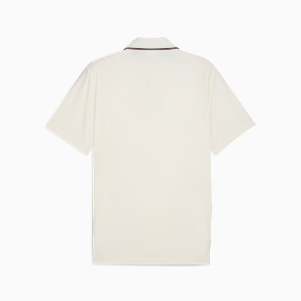 PUMA x ARNOLD PALMER Tipped Jacquard Golf Polo Men, Warm White, extralarge