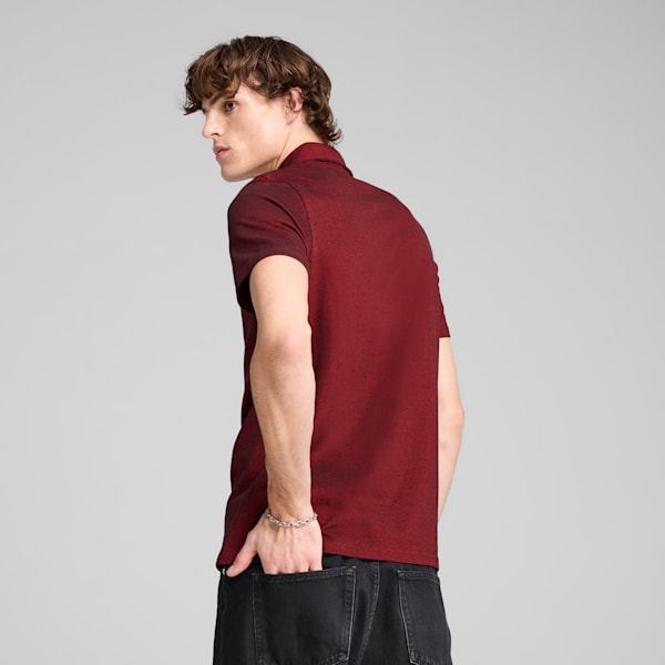 Scuderia Ferrari Race 2 Tone Men's Motorsport Polo, Rosso Corsa, extralarge-IND