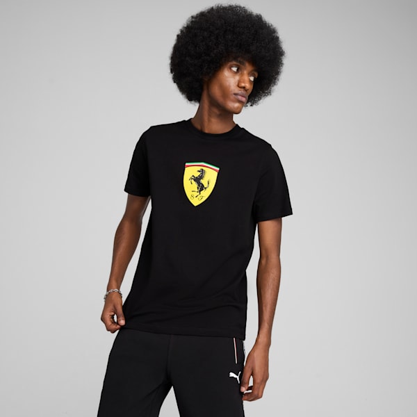 Scuderia Ferrari Race Colored Big Shield Men's Tee, PUMA Black, extralarge