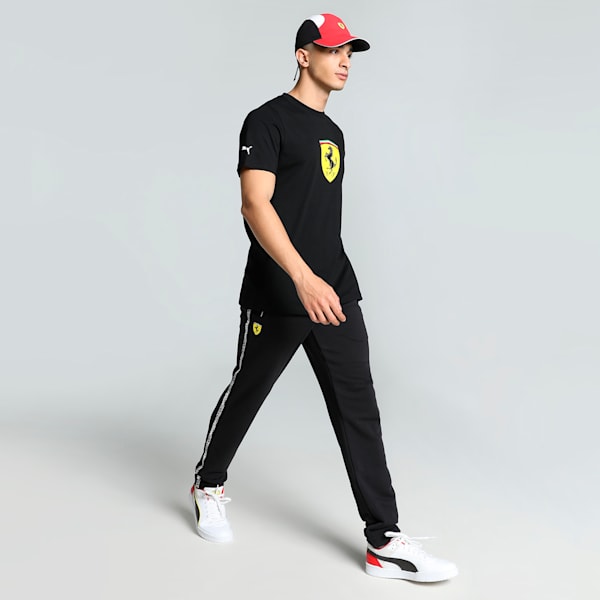 Scuderia Ferrari Race Coloured Big Shield Motorsport Men's Tee, PUMA Black, extralarge-IND