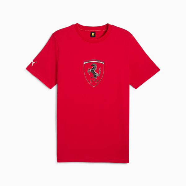 Playera Scuderia Ferrari Race Tonal Big Shield para hombre, Rosso Corsa, extralarge