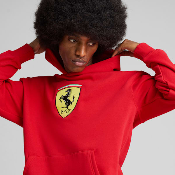 Scuderia Ferrari Race Big Shield Men's Hoodie, Rosso Corsa, extralarge