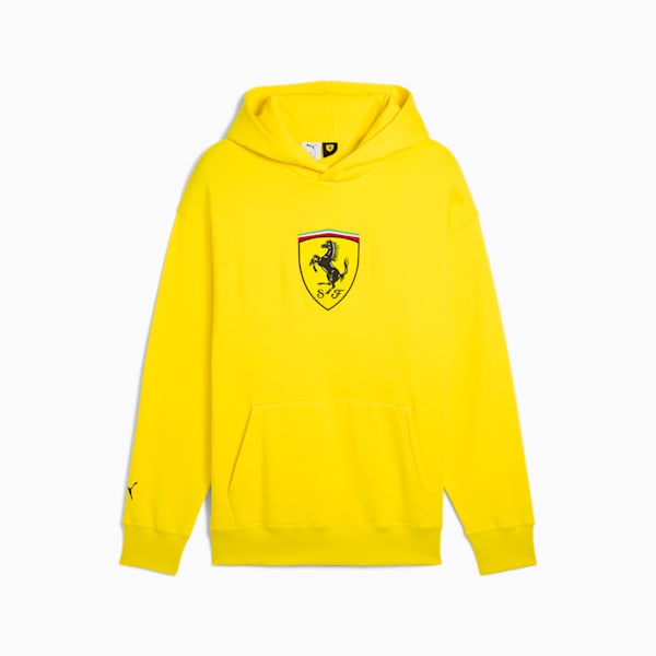 Chandail à capuchon Scuderia Ferrari Race Big Shield Homme, Speed Yellow, extralarge