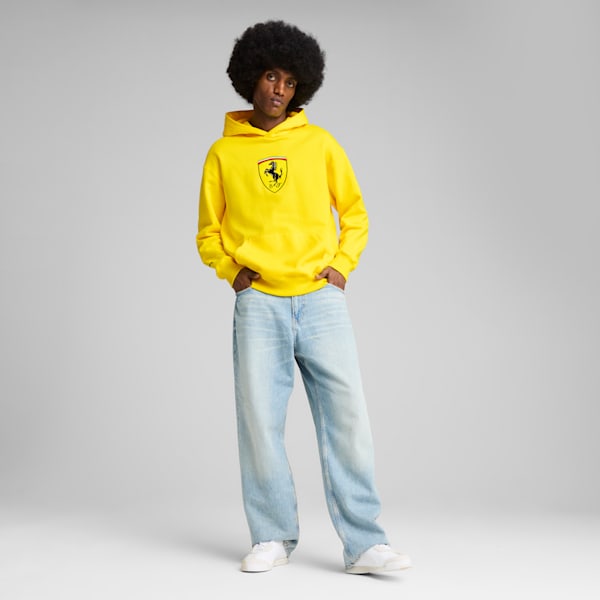 Chandail à capuchon Scuderia Ferrari Race Big Shield Homme, Speed Yellow, extralarge