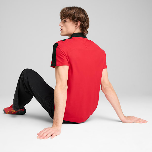 Scuderia Ferrari Race MT7 Men's Polo, Rosso Corsa, extralarge