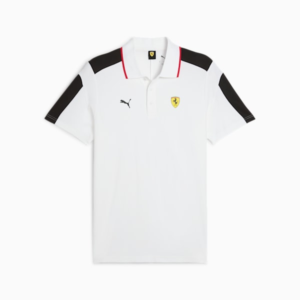 Scuderia Ferrari Race MT7 Men's Polo, PUMA White, extralarge