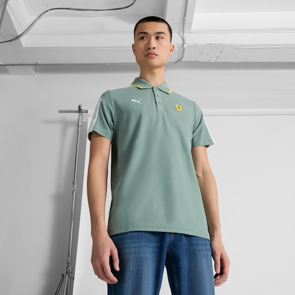 Scuderia Ferrari Race MT7 Men's Polo, Green Moon, extralarge