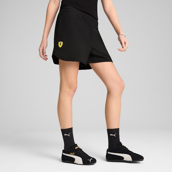 Shorts Scuderia Ferrari Race para mujer, PUMA Black, extralarge