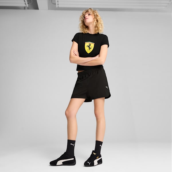 Shorts Scuderia Ferrari Race para mujer, PUMA Black, extralarge