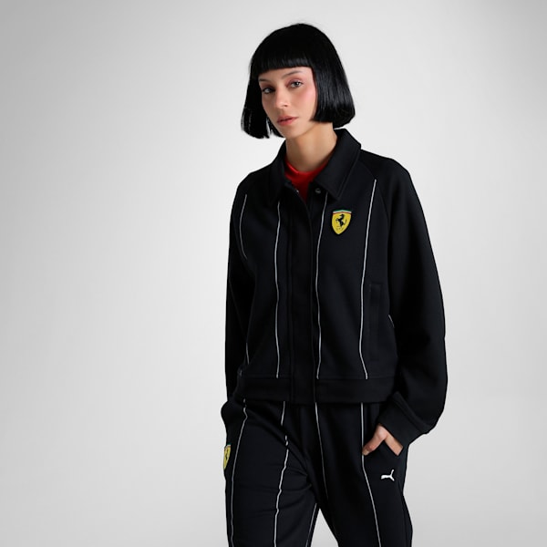 Ferrari Race Women's Relaxed Fit Motorsport Jacket, PUMA Black, extralarge-IND
