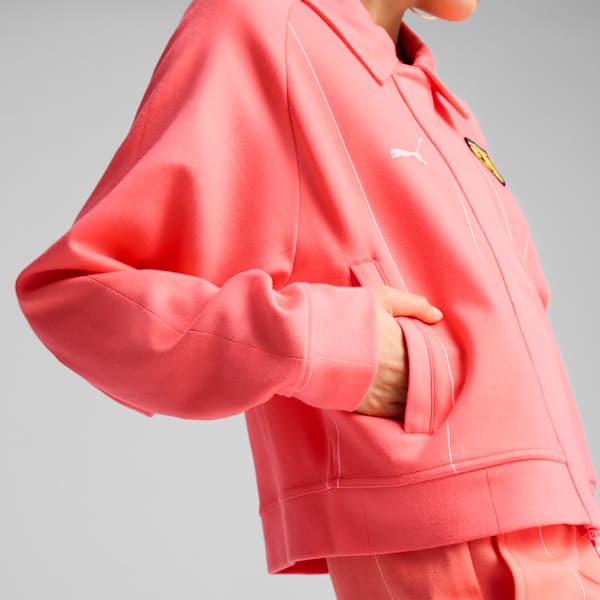 Ferrari Race Women's Relaxed Fit Motorsport Jacket, Peach Frost, extralarge-IND
