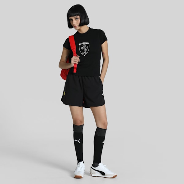 Ferrari Race Big Shield Women's Slim Fit Motorsport Tee, PUMA Black, extralarge-IND