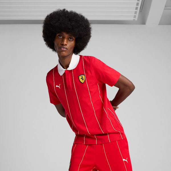 Scuderia Ferrari HP Race Premium Polo Men, Rosso Corsa, extralarge