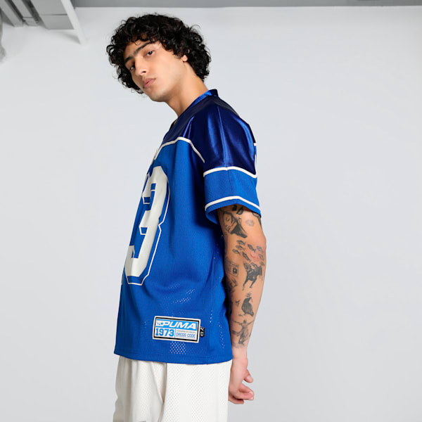 Dress Code Men's Football-Inspired Jersey, Vivid Blue, extralarge-IND