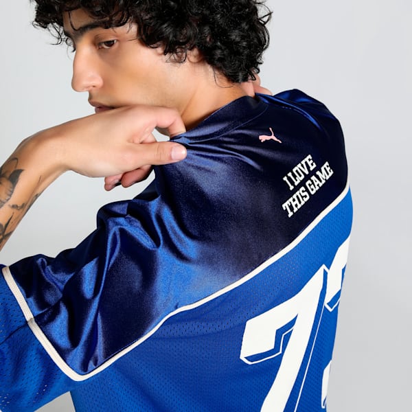 Dress Code Men's Football-Inspired Jersey, Vivid Blue, extralarge-IND