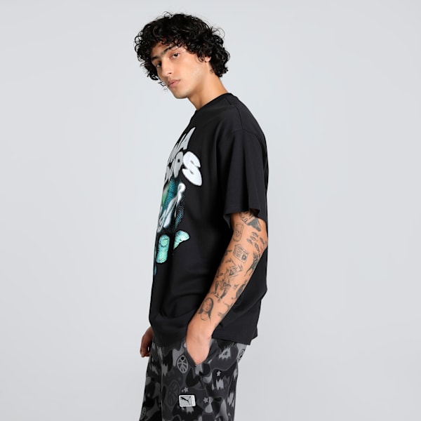 Hoop Dreamz Oversized Basketball Tee, PUMA Black, extralarge-IND