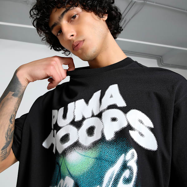 Hoop Dreamz Oversized Basketball Tee, PUMA Black, extralarge-IND