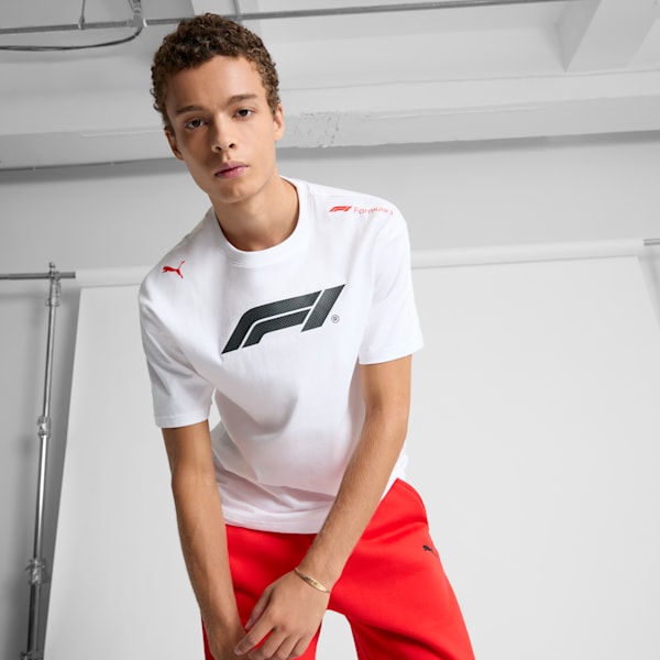 F1® ESS+ Men's Relaxed Tee, PUMA White, extralarge