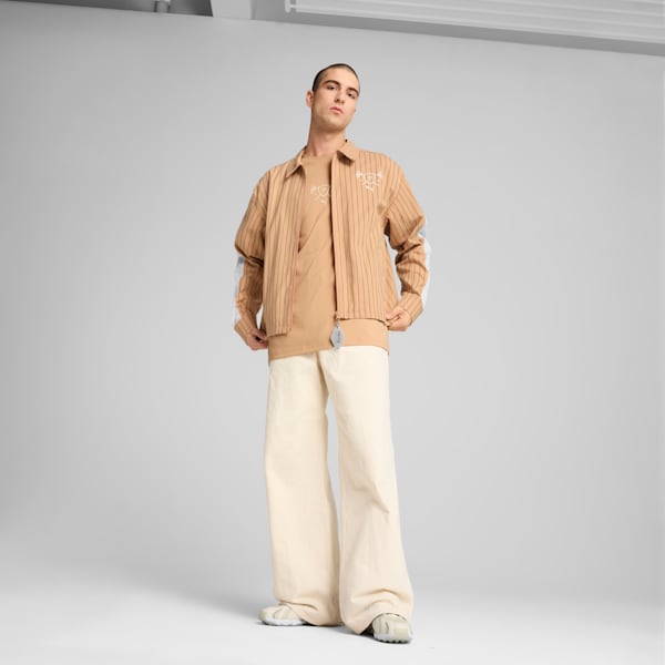 Porsche Legacy Lifestyle Men's Relaxed Fit Motorsport Jacket, Warm Beige, extralarge-IND