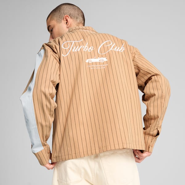 Porsche Legacy Lifestyle Men's Relaxed Fit Motorsport Jacket, Warm Beige, extralarge-IND