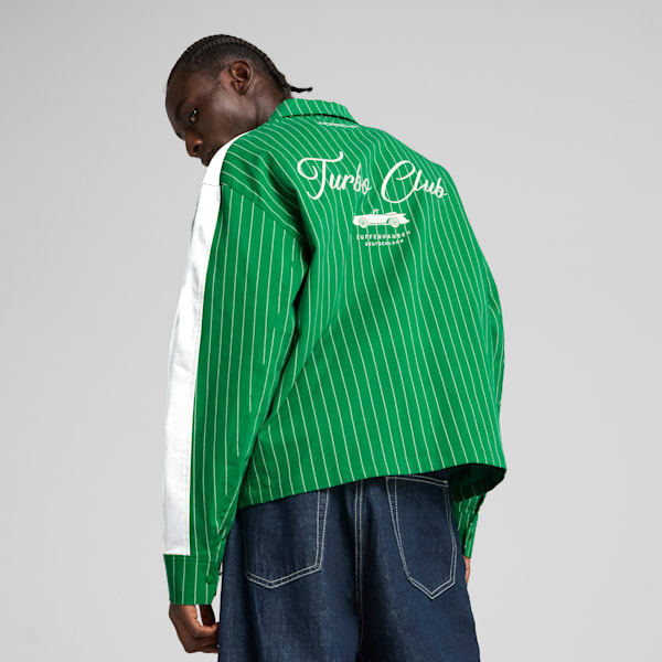 Porsche Legacy Lifestyle Men's Relaxed Fit Motorsport Jacket, Archive Green, extralarge-IND