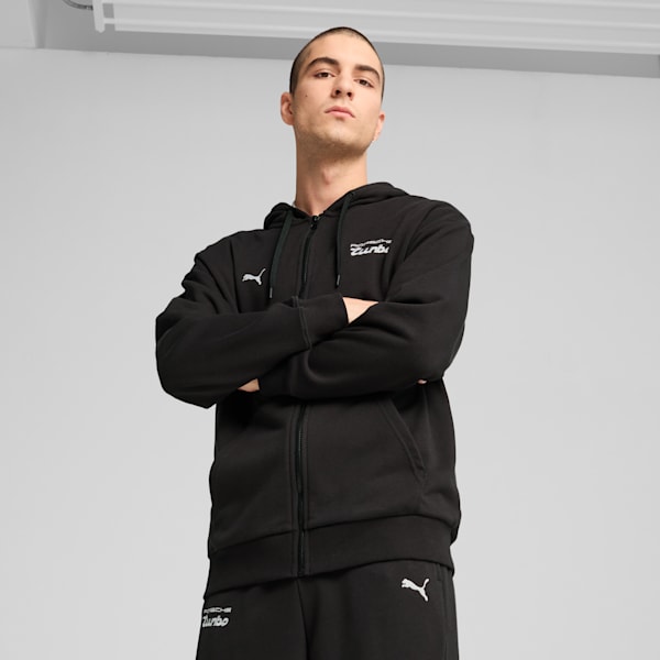 Porsche Legacy Men's Sweat Jacket, PUMA Black, extralarge