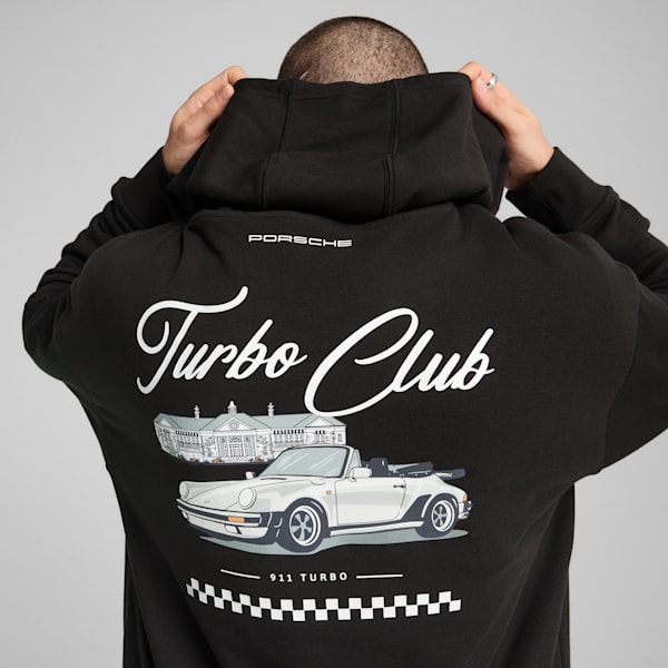 Sudadera con capucha Porsche Legacy para hombre, PUMA Black, extralarge