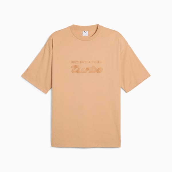 Porsche Legacy Men's Oversized Motorsport Tee, Warm Beige, extralarge-IND