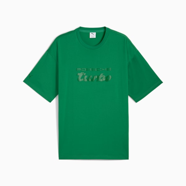 Porsche Legacy Men's Oversized Motorsport Tee, Archive Green, extralarge-IND