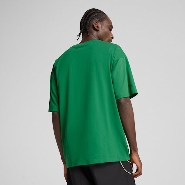 Porsche Legacy Men's Oversized Motorsport Tee, Archive Green, extralarge-IND