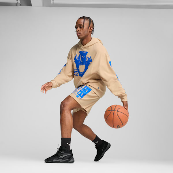 Ancient Roars Terry Relaxed Fit Basketball Shorts, Light Sand, extralarge-IND
