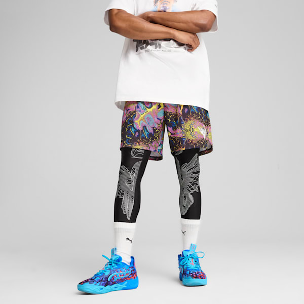 PUMA x LAMELO BALL Alien Skin 2-in-1 Men's Basketball Tights, PUMA Black, extralarge