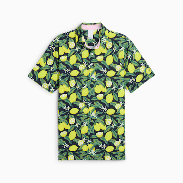 メンズ ゴルフ PUMA x ARNOLD PALMER レモン ブランチ 半袖 ポロシャツ, Deep Navy, extralarge-JPN