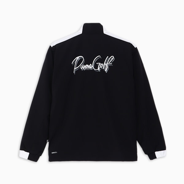 メンズ ゴルフ ストレッチ タフタ バックサイド ロゴ F ジャケット, PUMA Black, extralarge-JPN