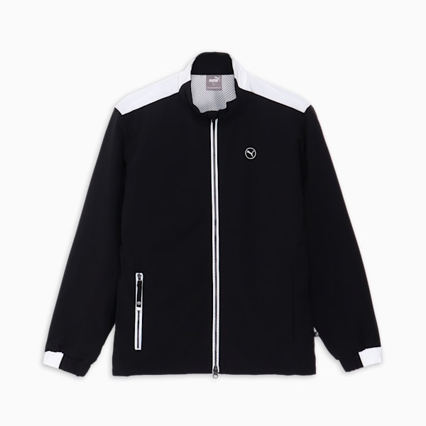 メンズ ゴルフ ストレッチ タフタ バックサイド ロゴ F ジャケット, PUMA Black, extralarge-JPN