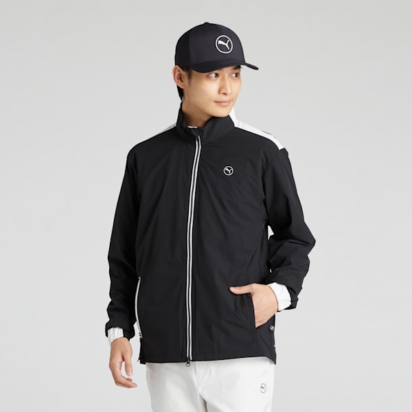 メンズ ゴルフ ストレッチ タフタ バックサイド ロゴ F ジャケット, PUMA Black, extralarge-JPN