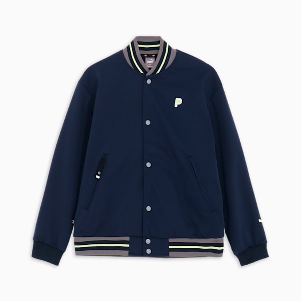 メンズ ゴルフ PC ストレッチ ウィンド ボンバー ジャケット, Deep Navy, extralarge-JPN