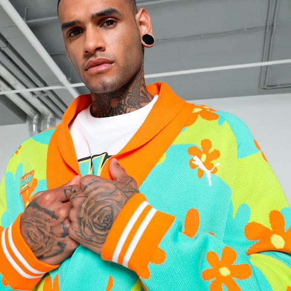 HOOPS x SCOOBY DOO Men's Basketball Sweater, Aquatic-Lime Smash-AOP, extralarge-IND