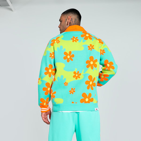 HOOPS x SCOOBY DOO Men's Basketball Sweater, Aquatic-Lime Smash-AOP, extralarge-IND