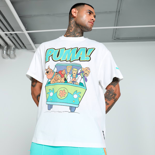 HOOPS x SCOOBY DOO Men's Oversized Fit Basketball Tee, PUMA White, extralarge-IND