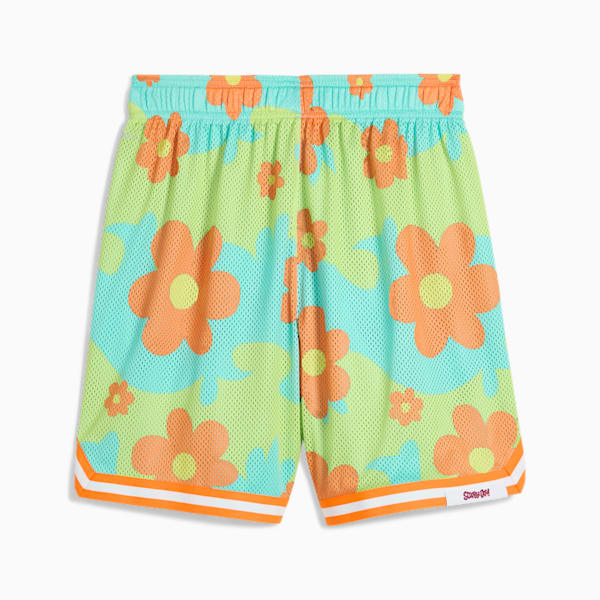 Short PUMA HOOPS x SCOOBY DOO Homme, Aquatic-Lime Smash-AOP, extralarge
